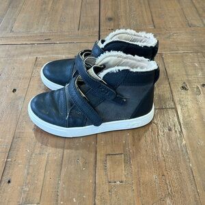 Ugg Rennon ii navy leather hi top sneaker Chelsea boots